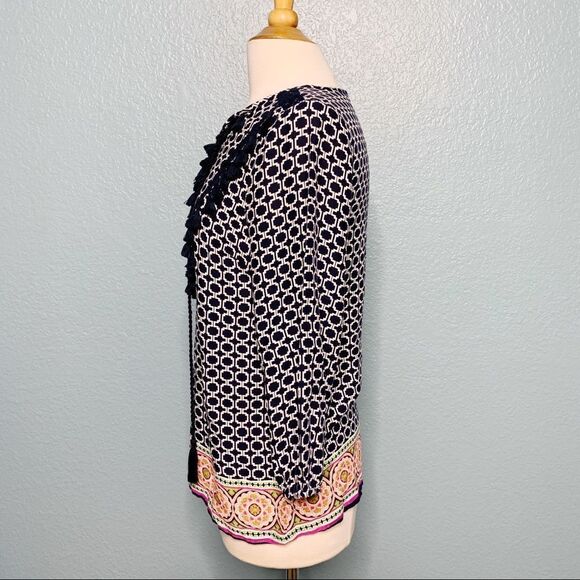 Crown & Ivy Tassel Crochet Trim Blouse - Picture 5 of 8